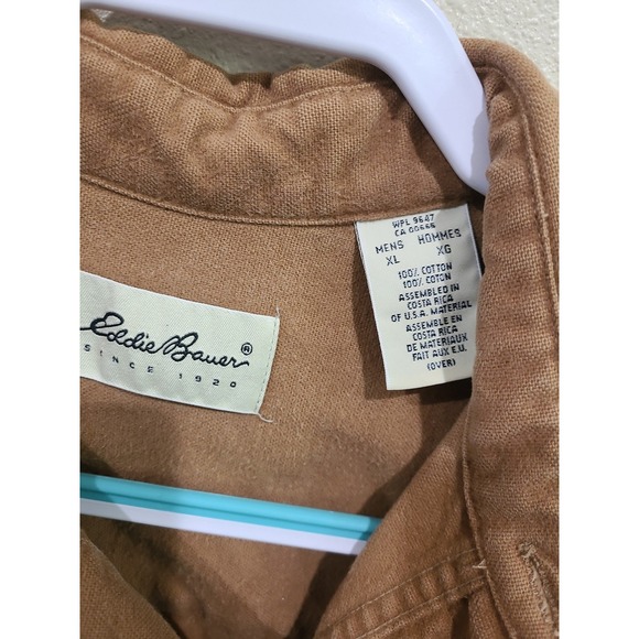 Vintage Eddie Bauer Flannel Shirt Men's SZ  XL button down outdoors heavy weight - Picture 3 of 11
